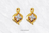 Jyoti Leaf Gold Pendant and Earring Set | Sona Sansaar